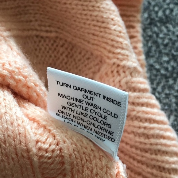 New York & Co Company Soho Jeans Peach Cable Sweater - Picture 8 of 9